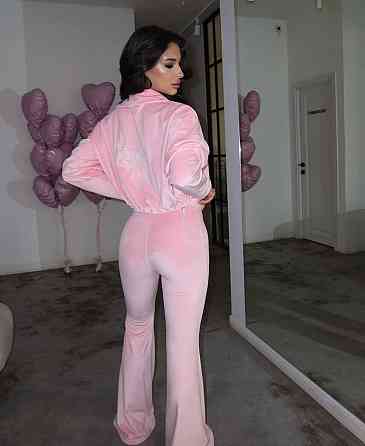 Женский стильный повседневный велюровый костюм Одесса