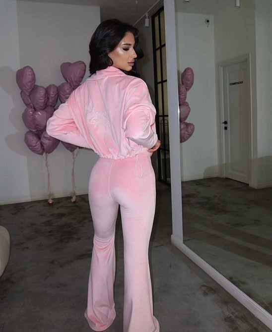 Женский стильный повседневный велюровый костюм Одесса - изображение 3