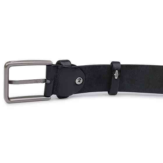 Кожаный батальный ремень для мужчин Vintage 20700 Черный Киев