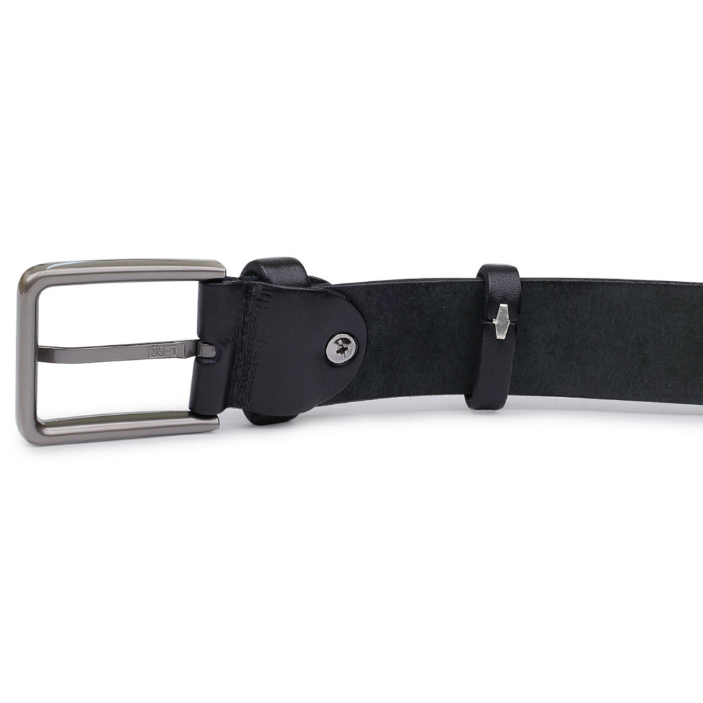 Шкіряний батальний ремінь для чоловіків Vintage 20700 Чорний Київ - фото 6