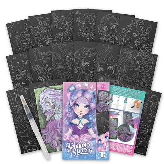 Набор для творчества Раскраска с водой: Возьми в дорогу Nebulous Stars 11423 с кисточкой для воды Винница