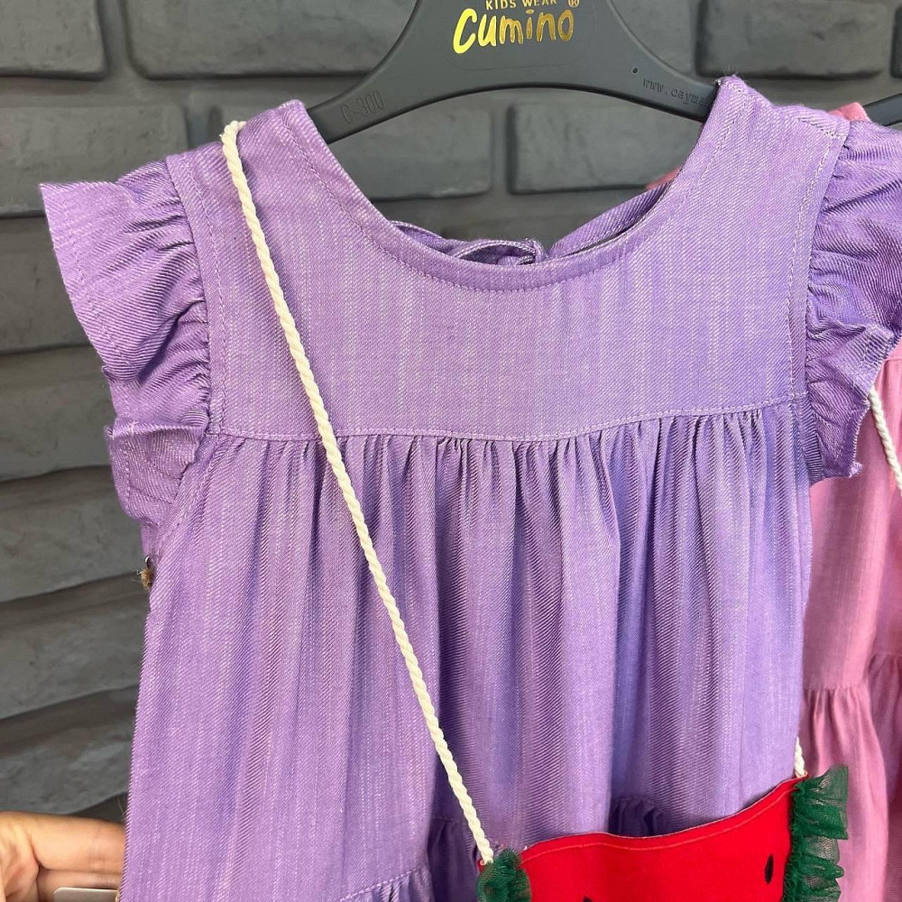 Дитяча Сукня з Сумочкою Cumino Turkey Фіолетова 3 роки (92-98см) Київ - фото 2