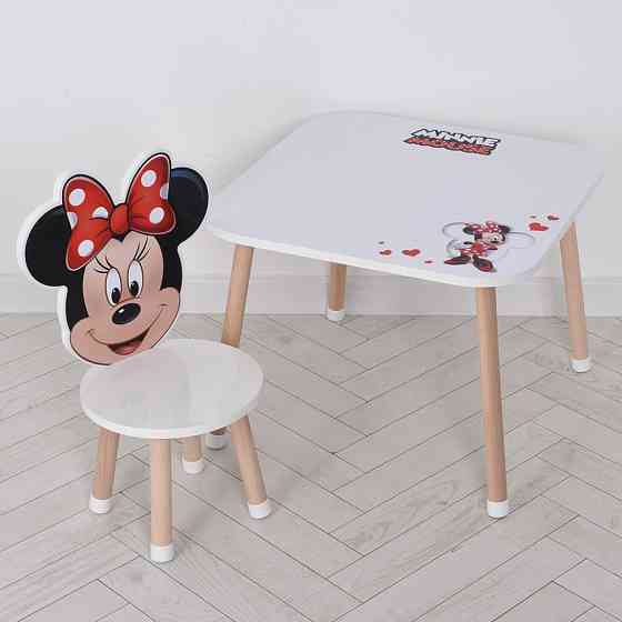 Дерев'яний дитячий столик M 502-8-1 зі стільчиком Вінниця