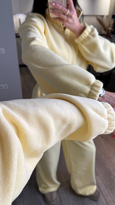 Жіночий повсякденний теплий комбінезон із флісу Лимонний Одеса - фото 5