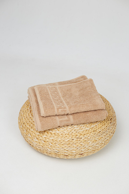 Банное махровое полотенце Ideal Textile Versace 70х140 см 500 г/м2 (56860423) Бежевий 1 шт Черновцы - изображение 5