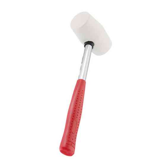 Киянка гумова, 280 г, 40 мм, бiла гума, металева ручка INTERTOOL HT-0234 Киев