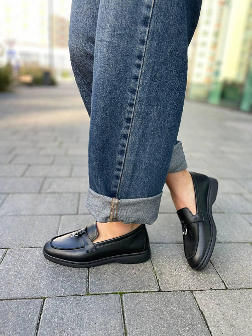 Лофери жіночі Notta bene чорні натуральна шкіра 37р.-24см. (5628) Коломия - фото 9