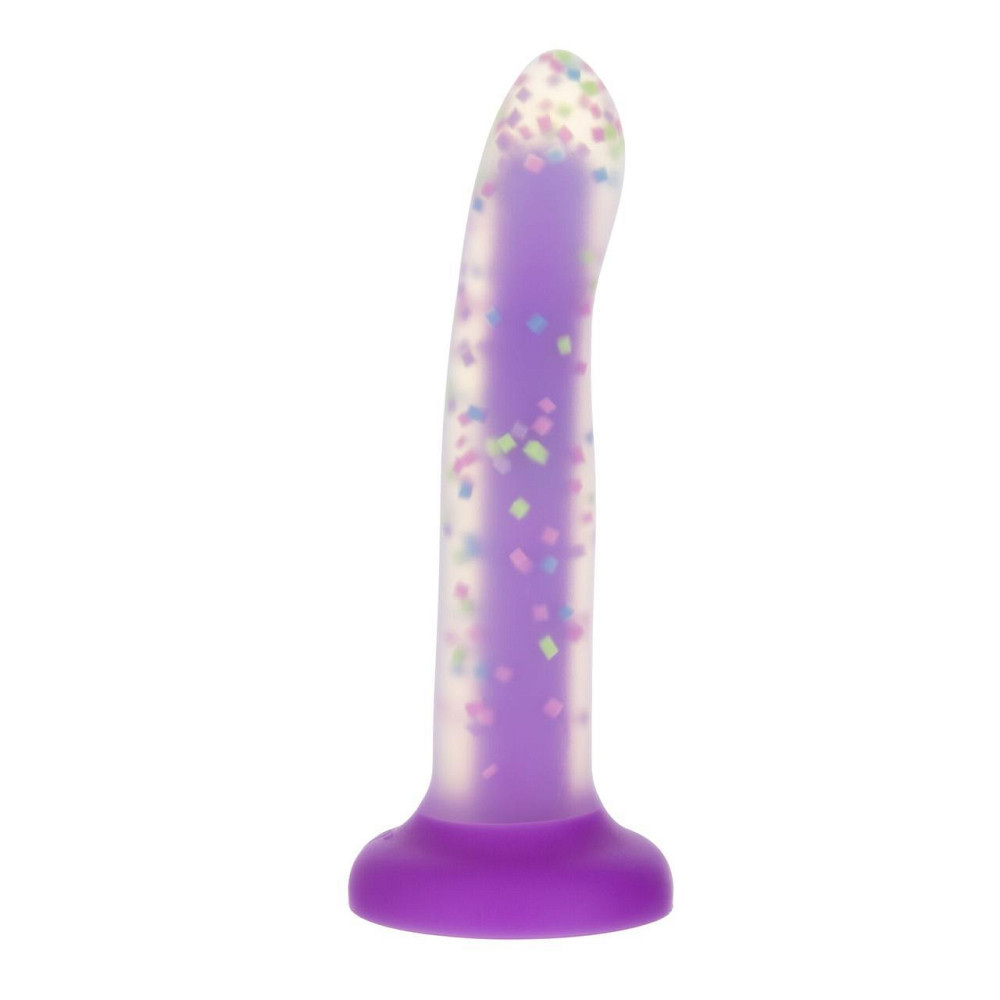 Светящийся в темноте фаллоимитатор ADDICTION Rave 8″ Glow in the Dark Dildo Purple Confetti , 20,3 см Sex Aura Киев - изображение 1