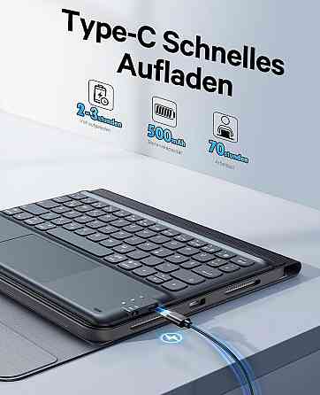 Earto клавіатура-чохол для iPad Air 11 і iPad Pro 11 2025/2024 (M3/M2) чорна QWERTY з підсвіткою та тачпадом Київ
