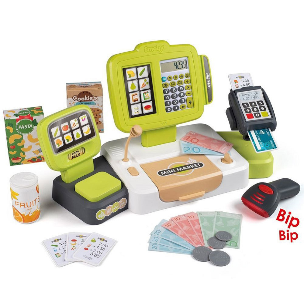 Детская электронная касса Smoby с терминалом, весами, звуковым сканером (350114) Киев - изображение 1