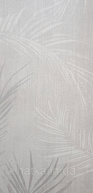 Шпалери вініл на флізеліні гарячого тиснення DUKA Selective1.06х10 листя папороті.сірі білі на сірому DK32250-1 Київ - фото 4