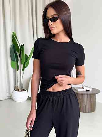 Жіночий стильний еластичний костюм двійка   якісна віскоза Одеса