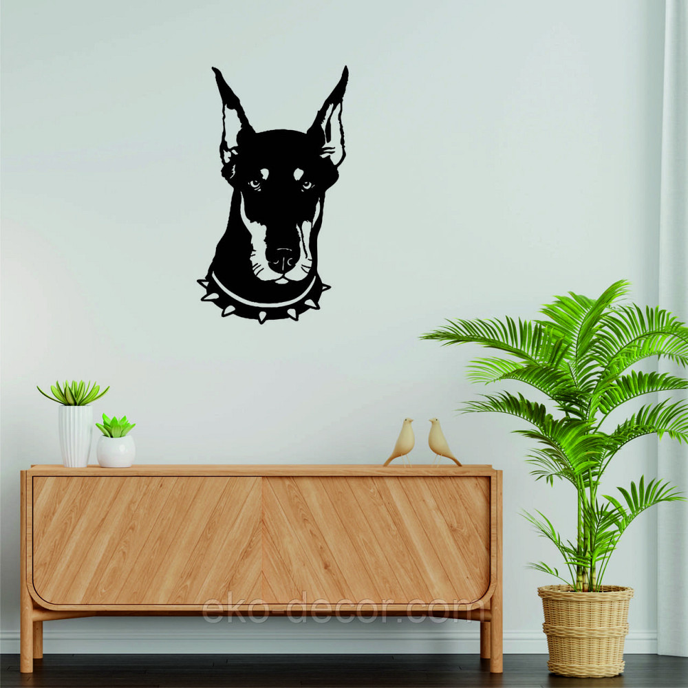 Декоративное настенное Панно «Доберман», Декор на стену 70*40 см, Черный Киев - изображение 5
