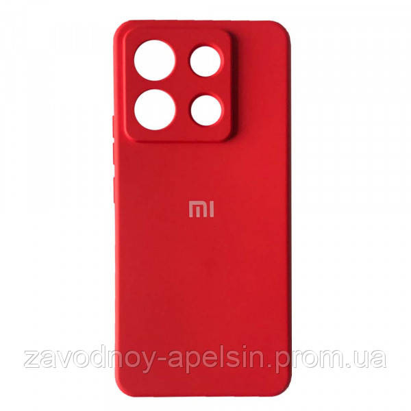 Xiaomi Redmi Note 13 Pro 5G Силіконовий чохол Мікрофібра (червоний) Одеса - фото 1