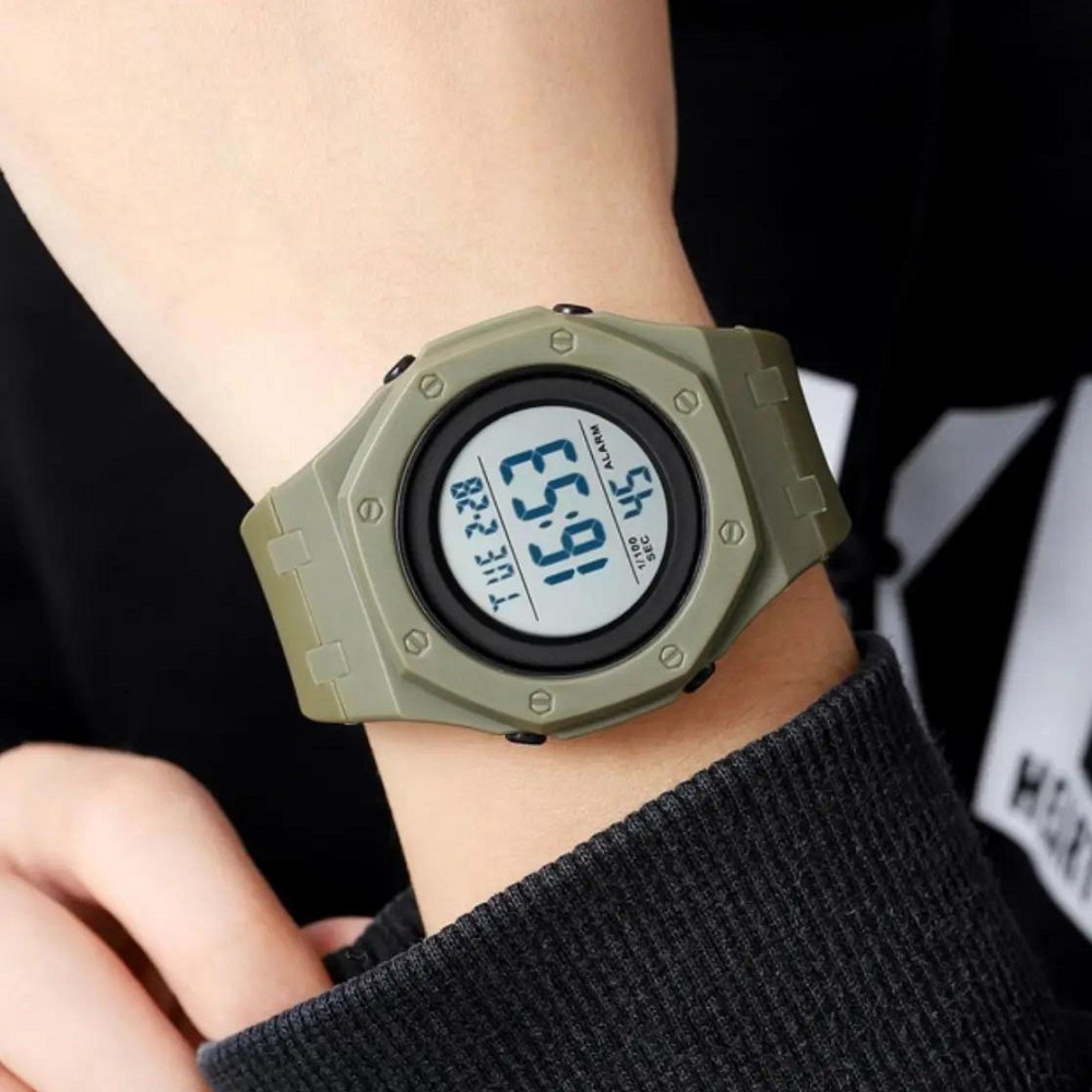 Чоловічі тактичні військові годинники SKMEI, Прості електронні наручні чоловічі годинники SL-52 Львів - фото 2