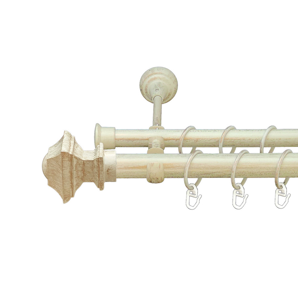 Карниз Orvit Борджеза металевий дворядний відкритий Біле Золото 25\19 мм 200 см (00-00010491) Львов - изображение 1