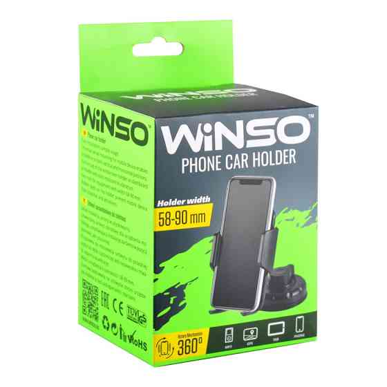 Держатель телефона автомобильный Winso механизм 360°, 58-90мм Львов