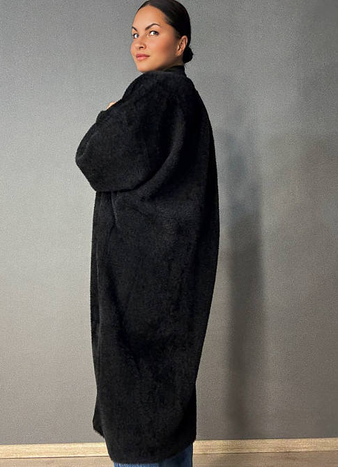 Кардиган женский Fancy Matinee 30740 ангора длинный с карманами, черный, one size Одесса - изображение 3
