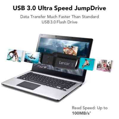 USB флеш накопичувач Lexar 128GB JumpDrive V400 Black USB 3.0 (LJDV400128G-BNBNG) Вінниця