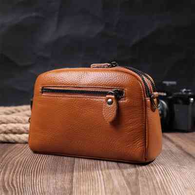 Сумка Vintage Женская из натуральной кожи Рыжая (22809) Винница