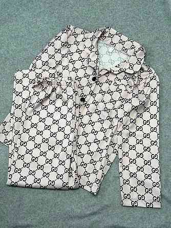 Дитяча піжамка із сатину Гуччі Пудровий 122-128 Харків