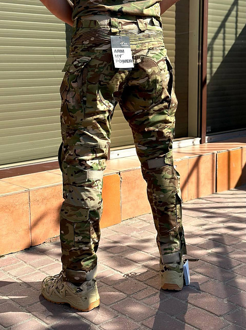 Тактичні чоловічі літні штурмові посилені штани Call Dragon ріп стоп мультикам з регуляцією наколінників Львів - фото 10