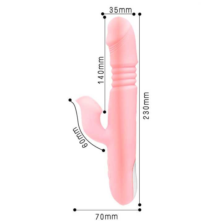 Вибратор с поступательными движениями и подогревом Pretty Love - Розовый – Вибраторы Винница - изображение 3