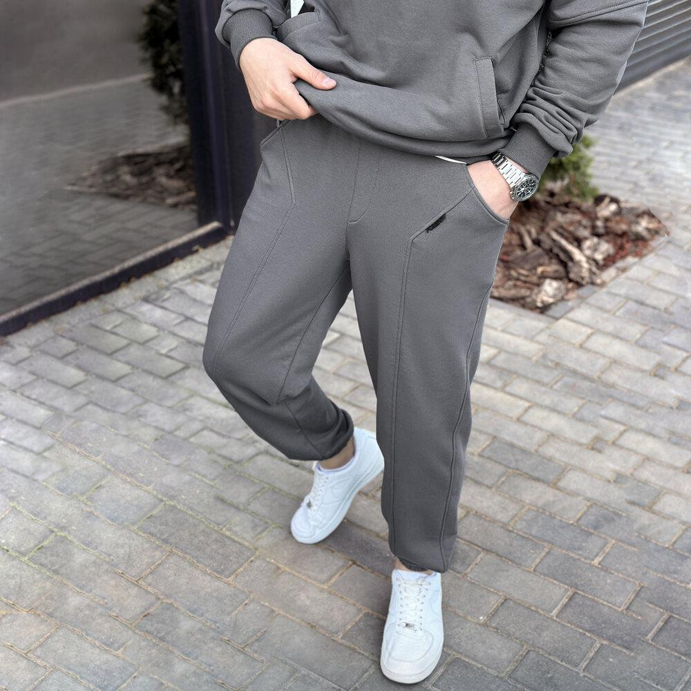 Спортивний костюм чоловічий графіт кофта зі штанами Pobedov Grand Київ - фото 5