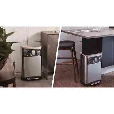 Контейнер для сміття JAH з педаллю і внутрішнім відром срібний металік 30 л (6311) Вінниця