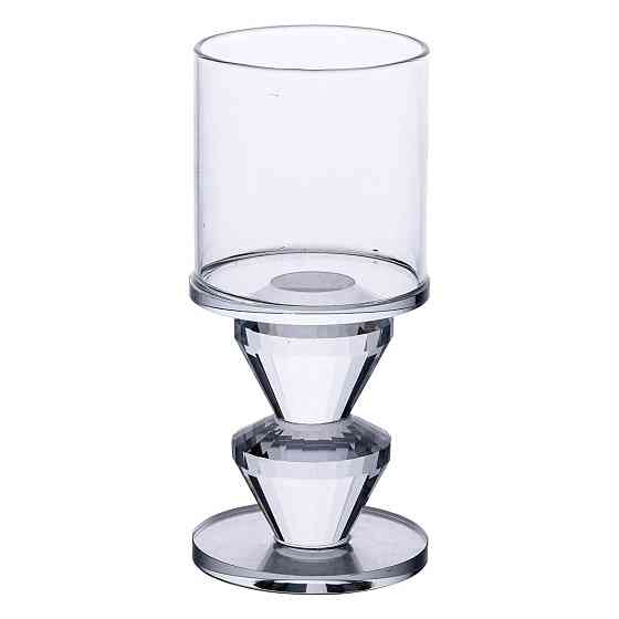 Декоративний скляний підсвічник на ніжці 6×13.3 см Київ