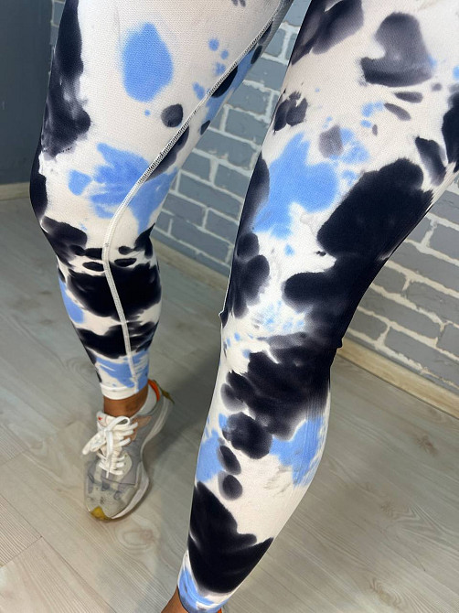 Лосини жіночі A-N 1346 варені тай дай пуш-ап блакитні з чорним, блакитний з чорним, L Київ - фото 12