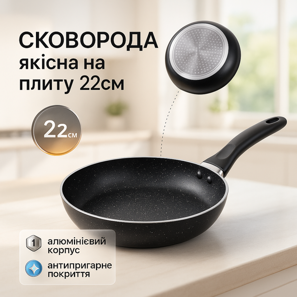 Сковорода для приготовления на любой плите, Сковорода с алюминиевым корпусом гриль удобная UE-63 Львов - изображение 11