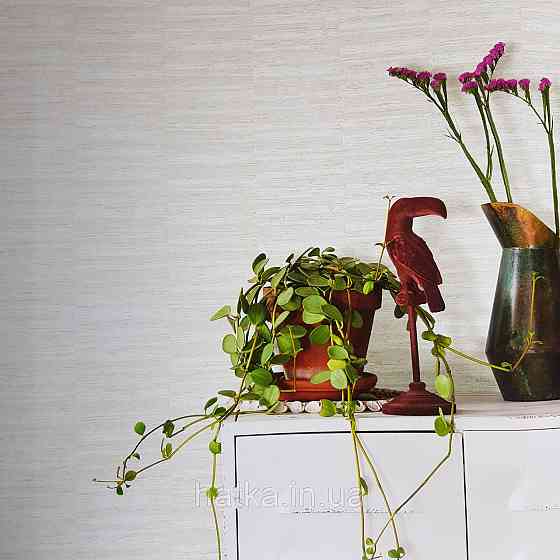 Шпалери флізелінові еко Rasch Kerala 0.53х10 смужки горизонтальні білі молочні сріблясті ефект потертості Київ