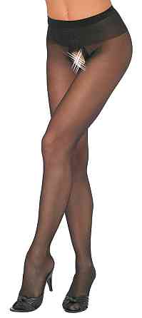 Колготки - 2510030 Cottelli Collection Crotchless Tights Black - 4 Sex Aura Київ
