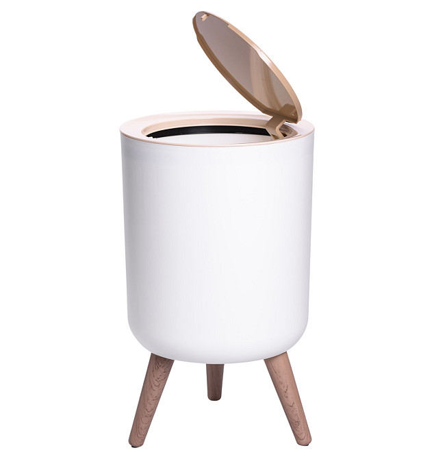 Відро для сміття з клік-кришкою на ніжках 8 літрів відро для сміття на кухню, в спальню і для офісу HP-45-13 Київ - фото 1