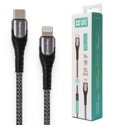Дата кабель USB-C to Lightning 1.0m ColorWay (CW-CBPDCL033-GR) Винница - изображение 5