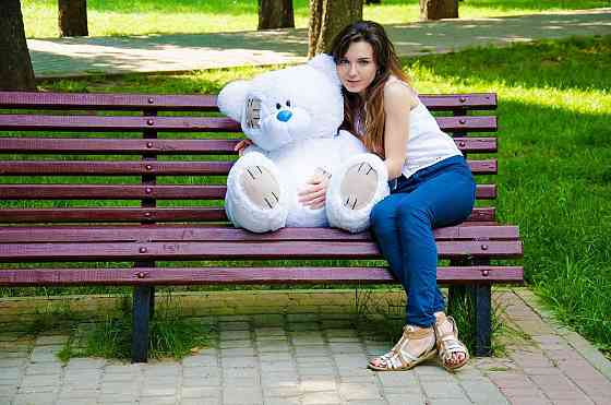 Плюшевий ведмедик М'яка іграшка Потап 90 см Білий Тернопіль