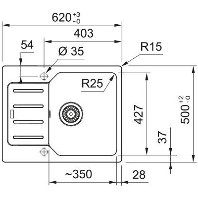 Мойка кухонная Franke City, фраграніт, онікс (114.0701.825) Винница - изображение 2