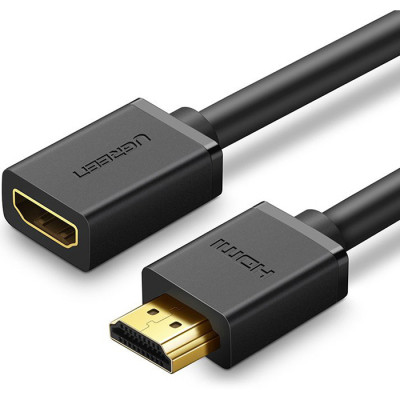 Кабель мультимедийный HDMI M to HDMI F 1.0m HD107 black Ugreen (10141) Винница - изображение 2