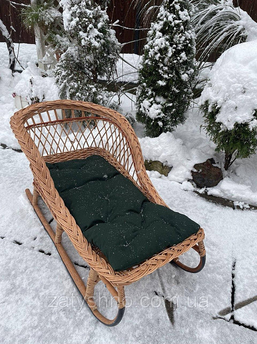 Санки детские плетеные с зеленым матрасм Киев - изображение 2