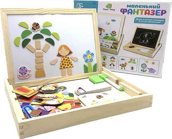 Дерев'яна іграшка Tree Toys Маленький фантазер із магнітною мозаїкою (MD 2083 A) Чернігів
