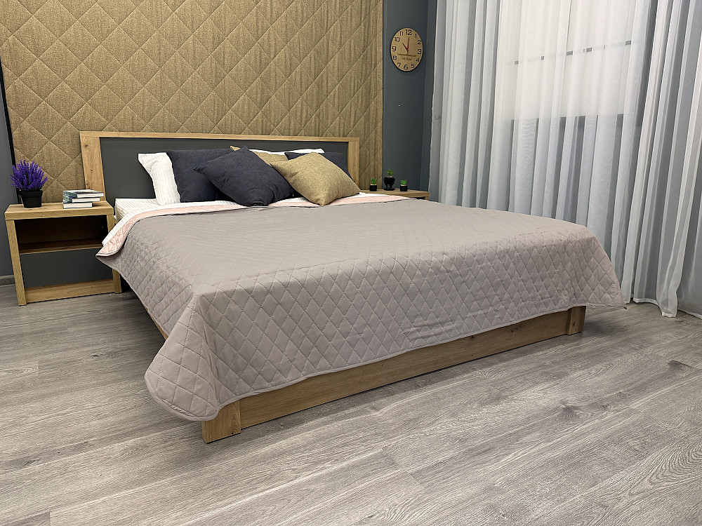 Покрывало двустороннее Decorator Microfiber ромб 210х215 см какао с розовым (85-129) Киев - изображение 5