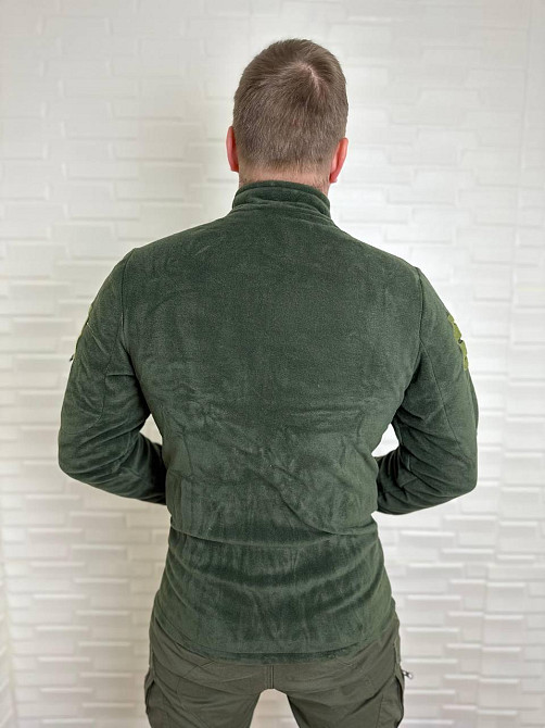 Чоловіча флісова кофта Flas Polar з велкро під шеврони та патчі Зелений, XL Київ - фото 3