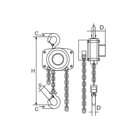 Таль цепная ручная 1,0 т (оборотная 360° BLACK LINE) ТМ ABLE 10000 Одесса