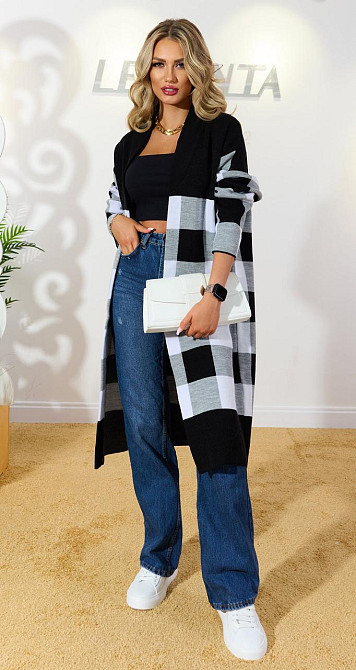 Кардиган картатий (42-44) Київ - фото 1