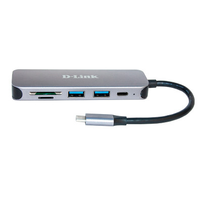 Концентратор D-Link DUB-2325 2xUSB3.0, 1xUSB TypeC, 1xSD, 1x-microSD, USB TypeC (DUB-2325) Вінниця - фото 2