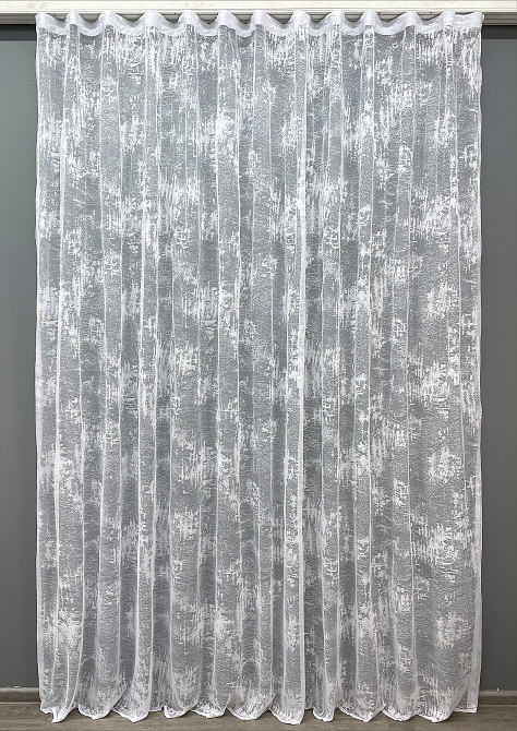 Тюль VR-Textil 701т Мармур Al-1 Жакард Білий 400х270 см (42-1025) Київ - фото 2