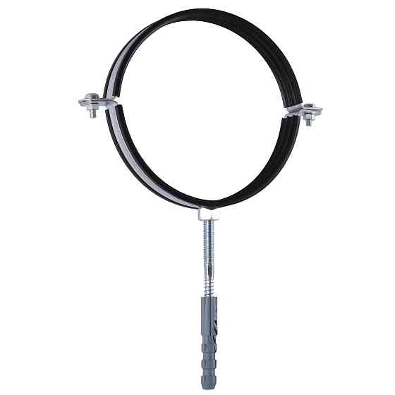 Хомут трубний SOLOMON  (комплект)  6″, 158-168мм  з гвинтом 10х120 та дюбелем Тернополь