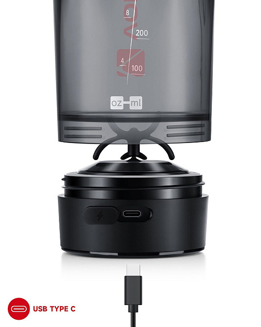 Шейкер спортивний електричний VOLTRX Gallium 700 мл. Tritan Red Кам'янське - фото 7