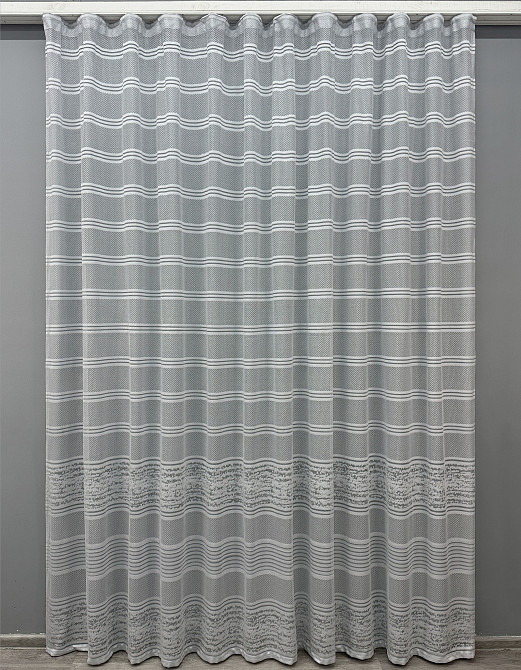 Тюль VR-Textil 1888т Lauren Жакард Сірий 300х270 см (42-0841) Київ - фото 2